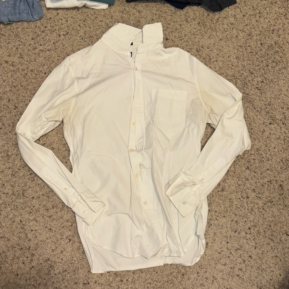 Men’s medium white j crew button up